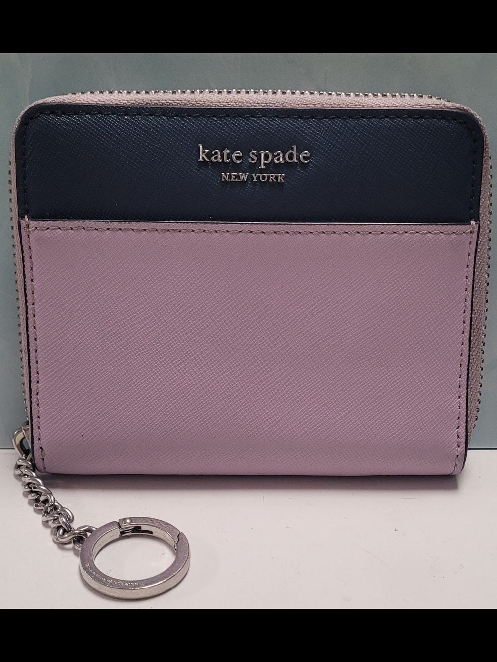 Kate Spade New York Two-Tone Lavender & Navy Zip Wallet